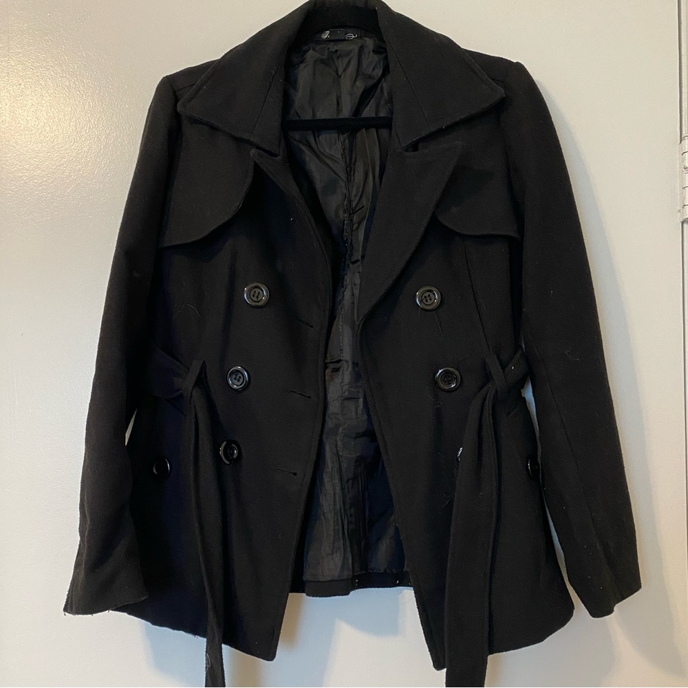 Forever 21 Black Pea Coat